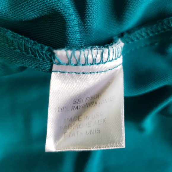 haute hippie Aquamarine Teal Plunging V Grecian Goddess Slit Maxi Gown Dress S M - Picture 15 of 16